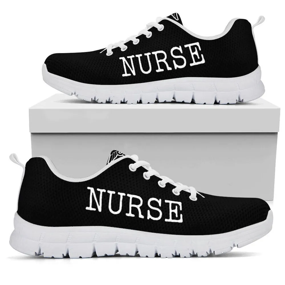 Nurse Sneaker, Nurse Strong Black Red Sneakers Shoes, Best Shoes For Nurses