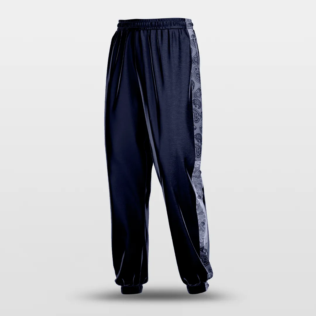 Paisley - Customized Basketball Training Pants with pop buttons