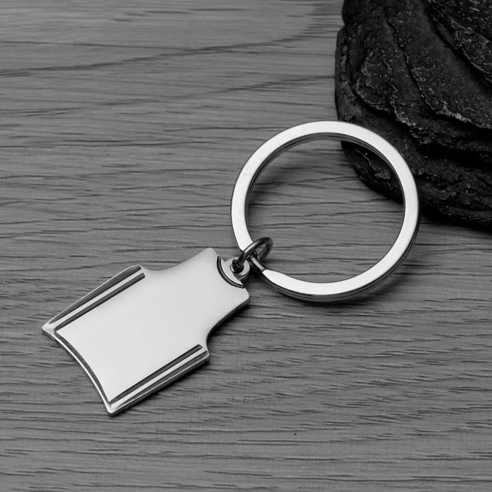 Personalized Engraved Basketball Coach Jersey Keychain