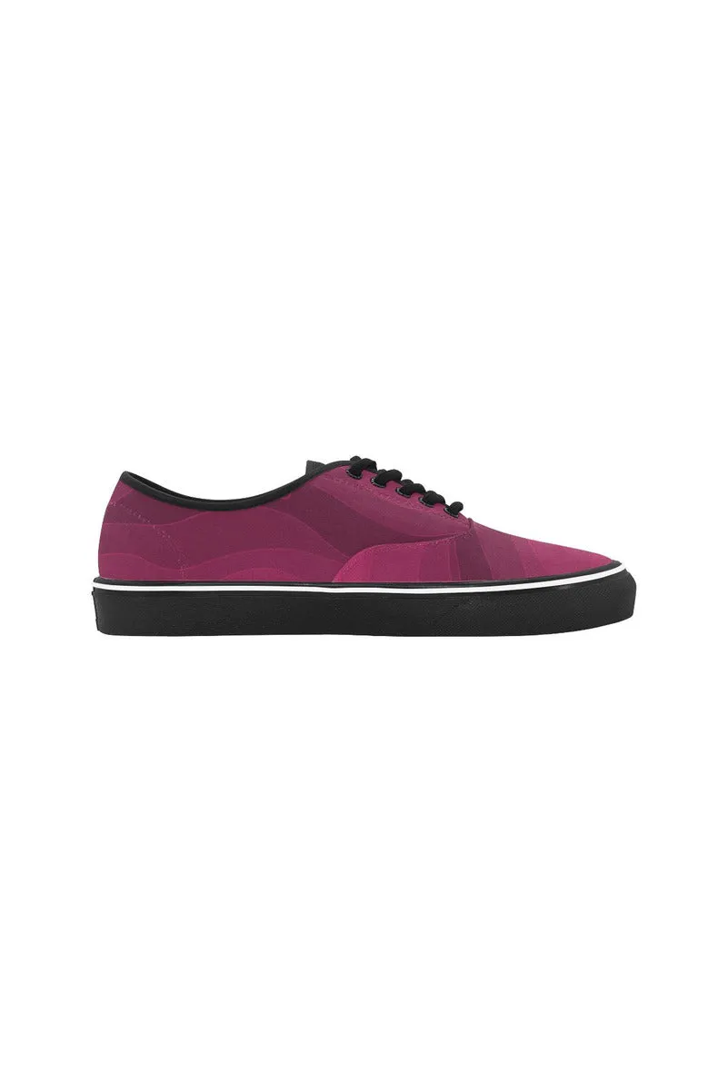 Pink Energy Classic Women's Canvas Low Top Shoes (Model E001-4)