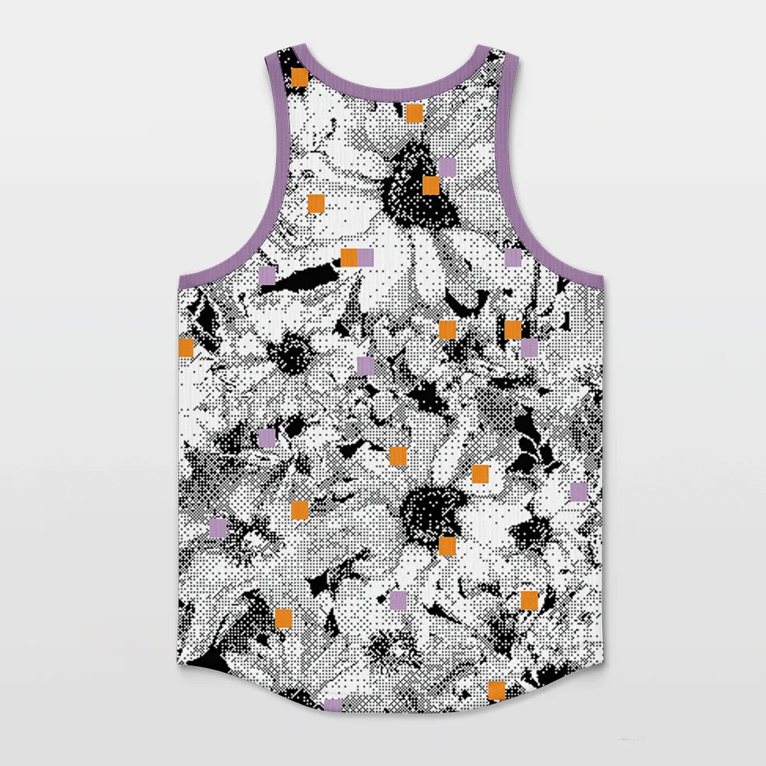 Pixel Flower - Customized Basketball Jersey Top