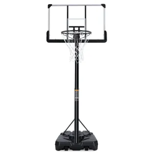 Portable Basketball Hoop & Goal Basketball System Basketball Equipment Height Adjustable 7ft Gin-10ft with 44 Inch Backboard and Wheels for Youth Kids Indoor Outdoor