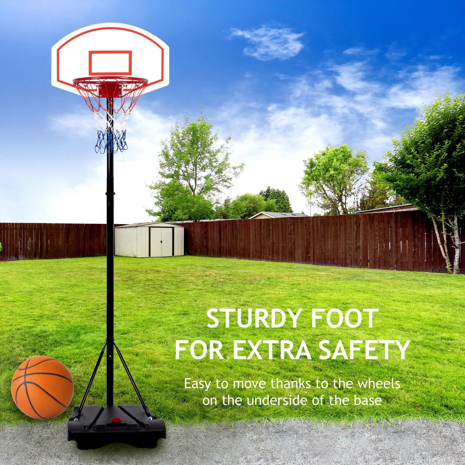 Portable Basketball Stand with Hoop