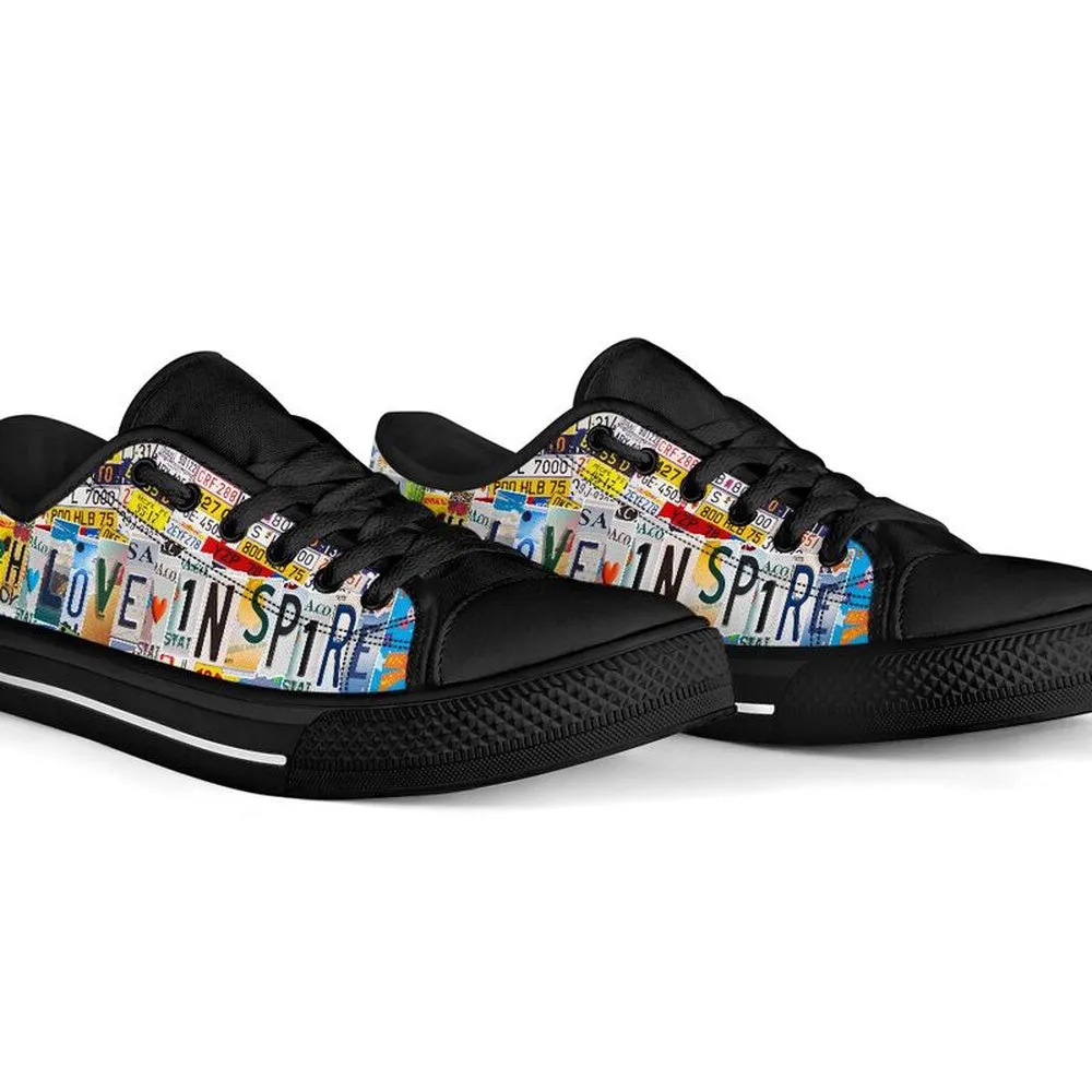 Pre-K Teacher Shoes License Plate Shoes for Mens, Teacher Shoes, Low Top Sneakers