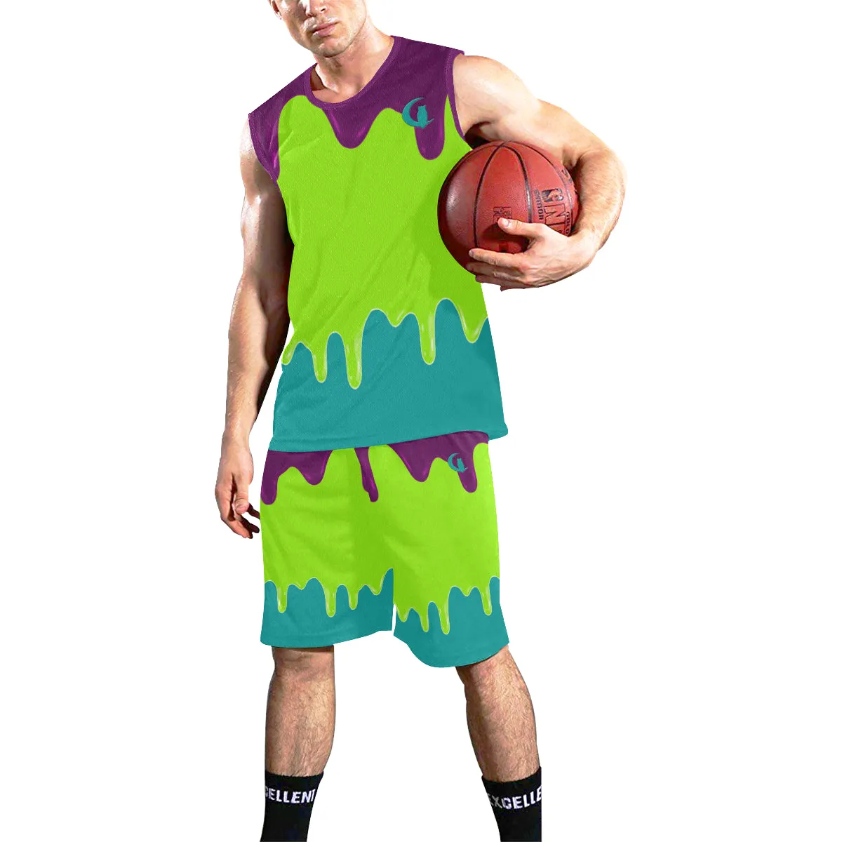 PURPLE Drippin  Basketball Uniform