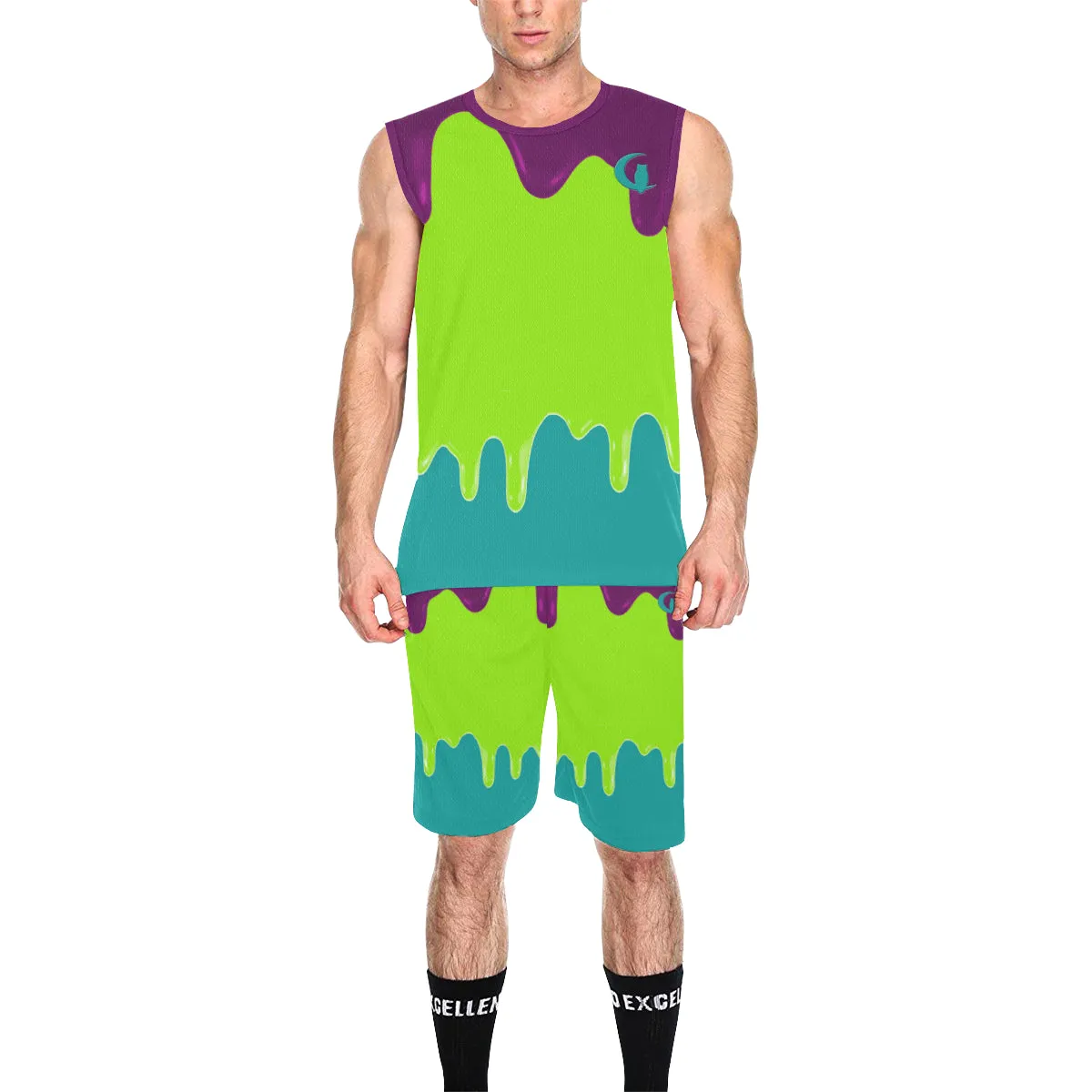 PURPLE Drippin  Basketball Uniform