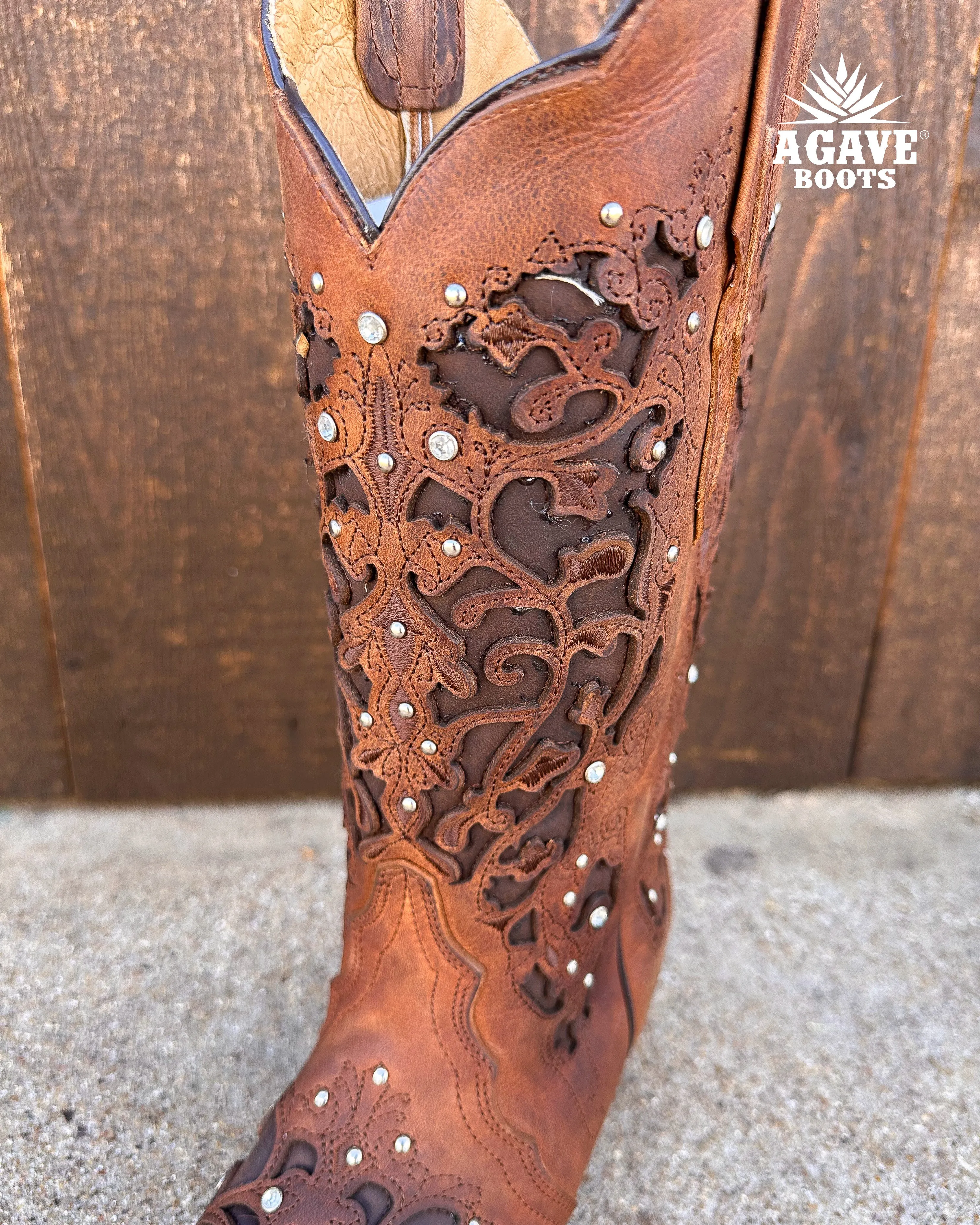 "CLARISSA" BROWN | WOMEN COWBOT BOOTS