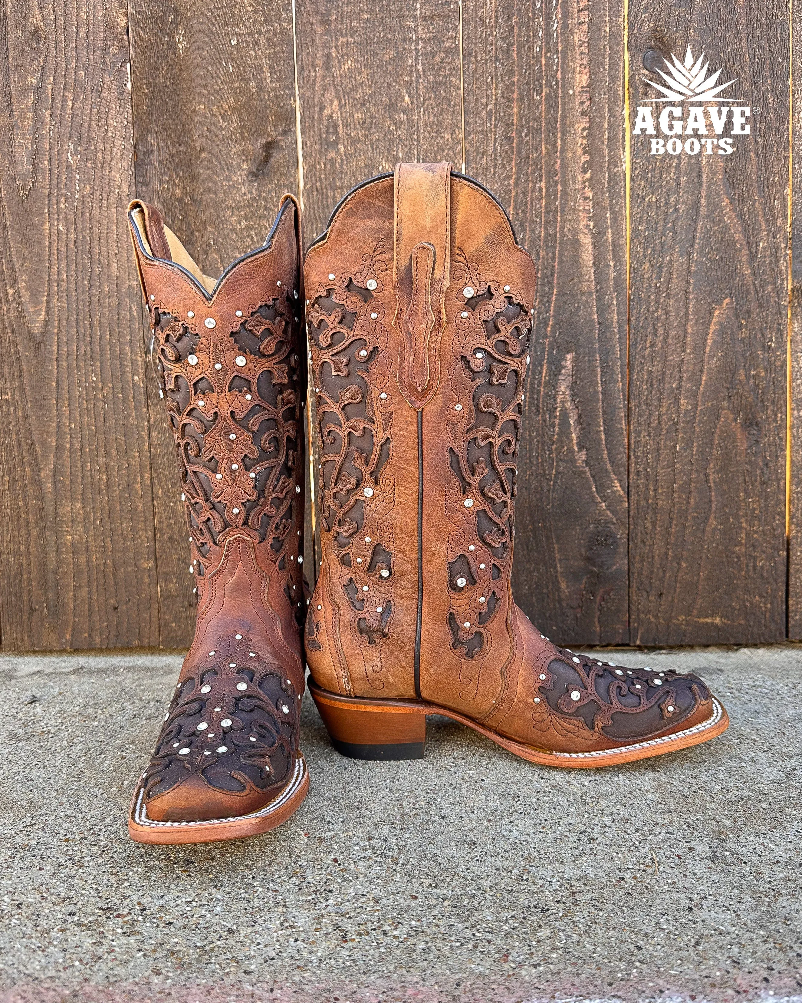 "CLARISSA" BROWN | WOMEN COWBOT BOOTS