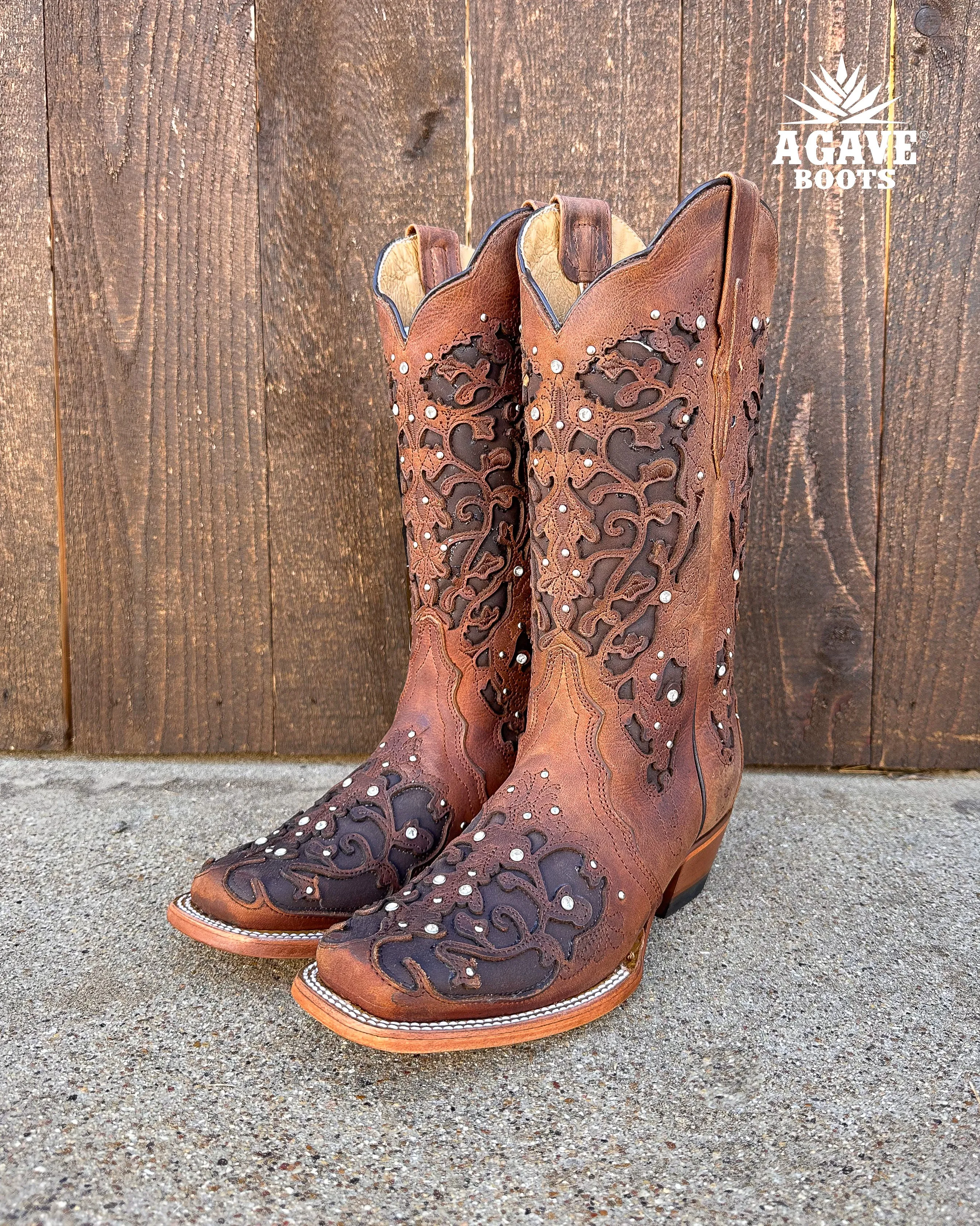 "CLARISSA" BROWN | WOMEN COWBOT BOOTS