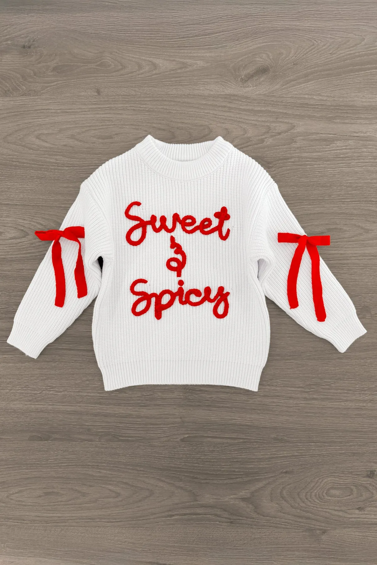 "Sweet & Spicy" White Knit Sweater