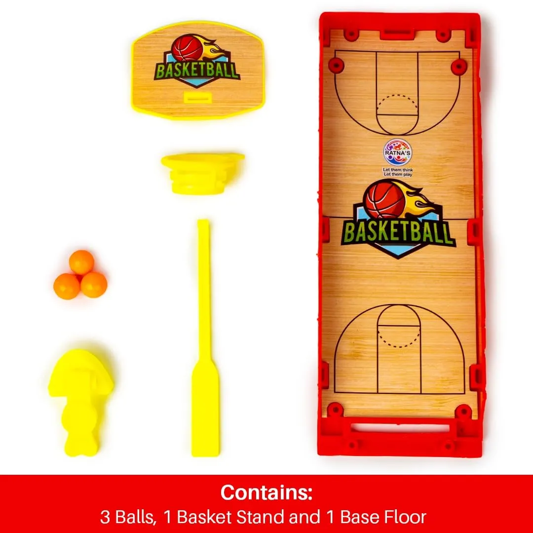 RATNA'S Basketball Finger Board Game Tabletop & Miniature Gaming Pocket Basketball Set Travelling Toy for Kids 5  Years