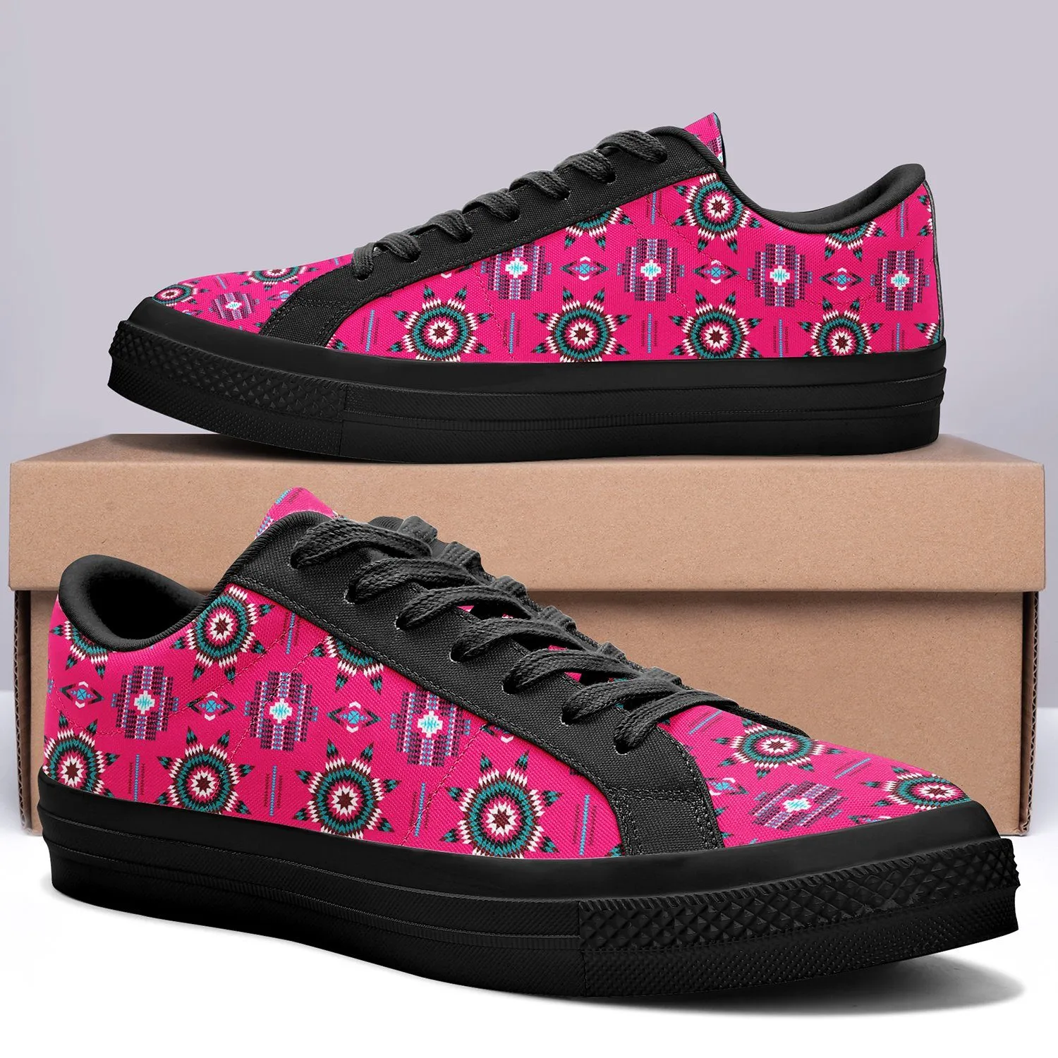 Rising Star Strawberry Moon Aapisi Low Top Canvas Shoes Black Sole