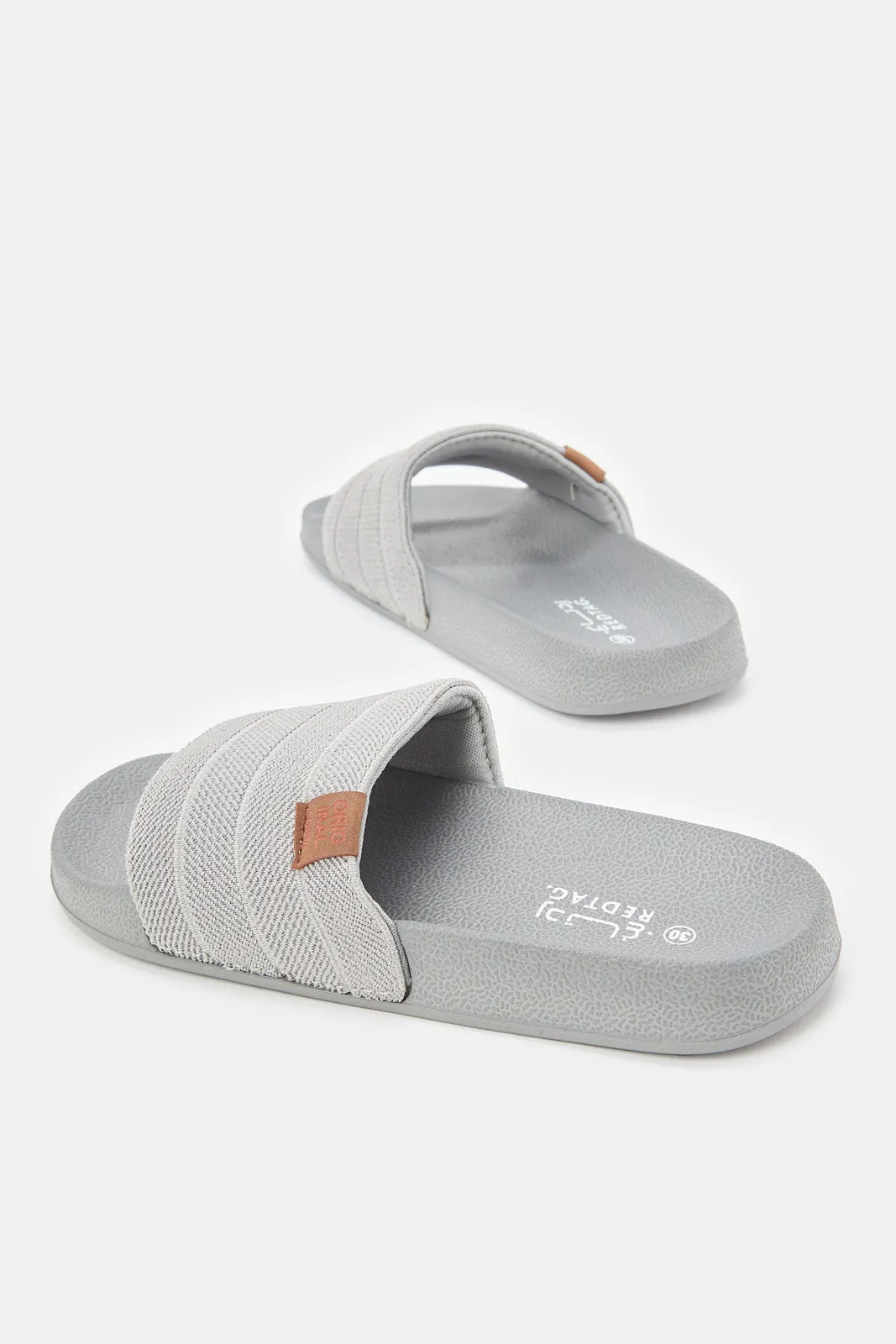 Senior Boys Grey Textured Slide