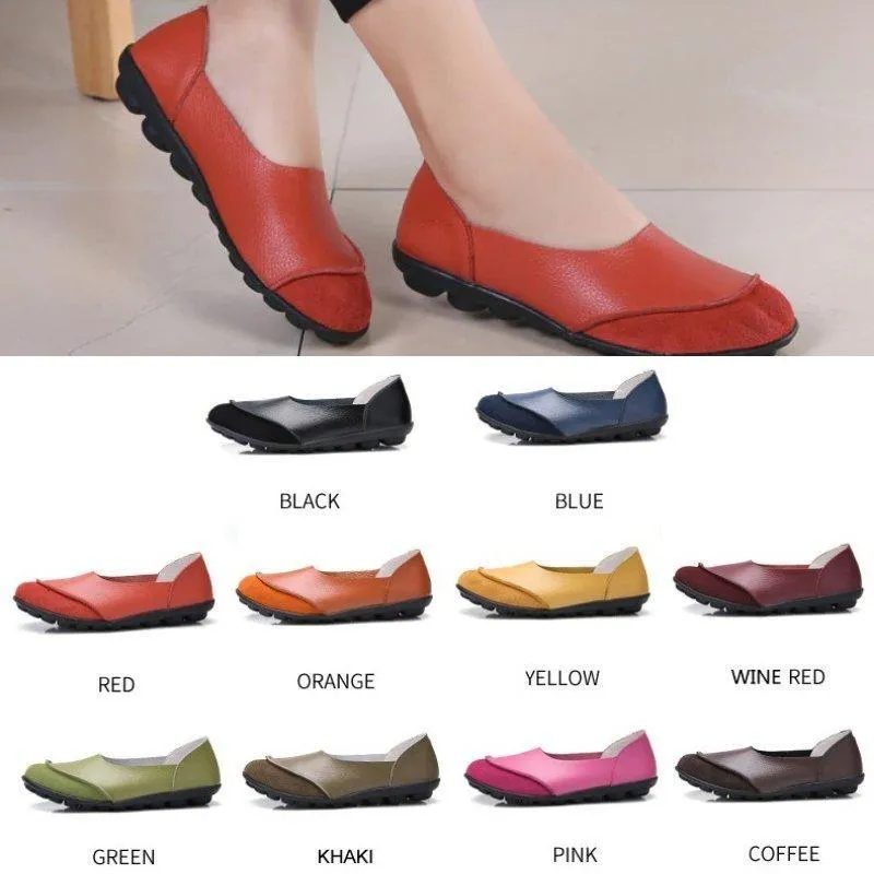 Soft Leather Women's Flats for Bunion