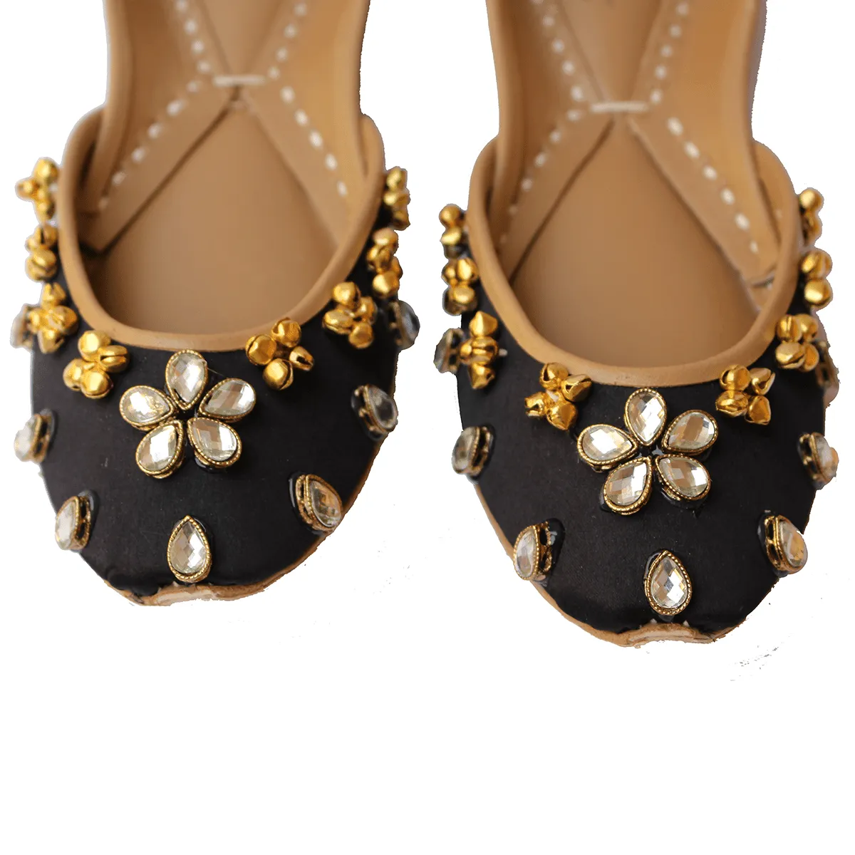 Soma - Kundan Pump Black Hand Crafted Footwear