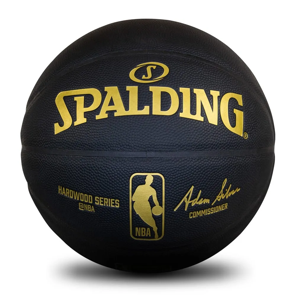 Spalding NBA Hardwood Series Warriors Basketball - Size 7