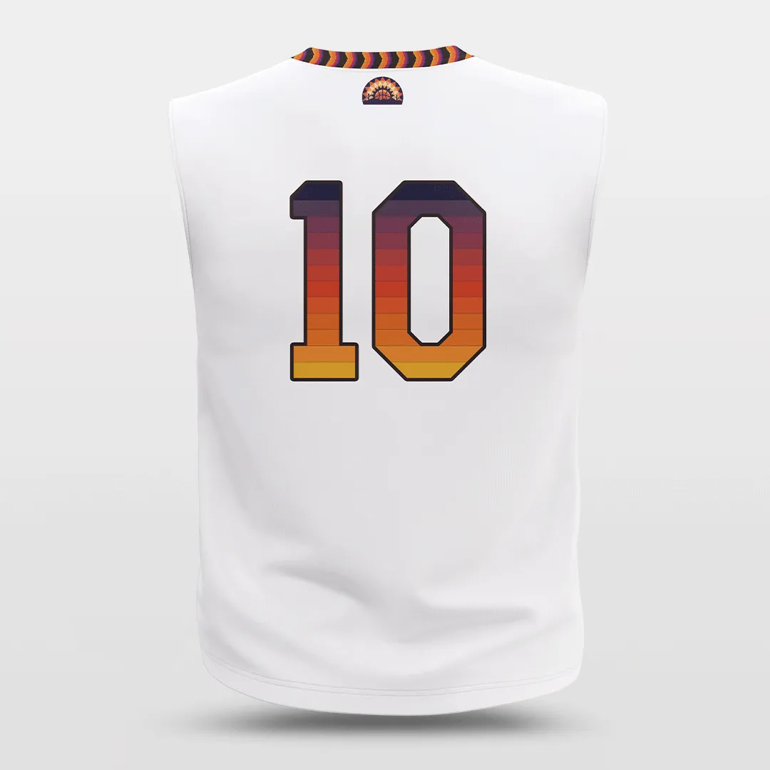 Sun Fire - Customized Wide Shoulder Basketball Jersey