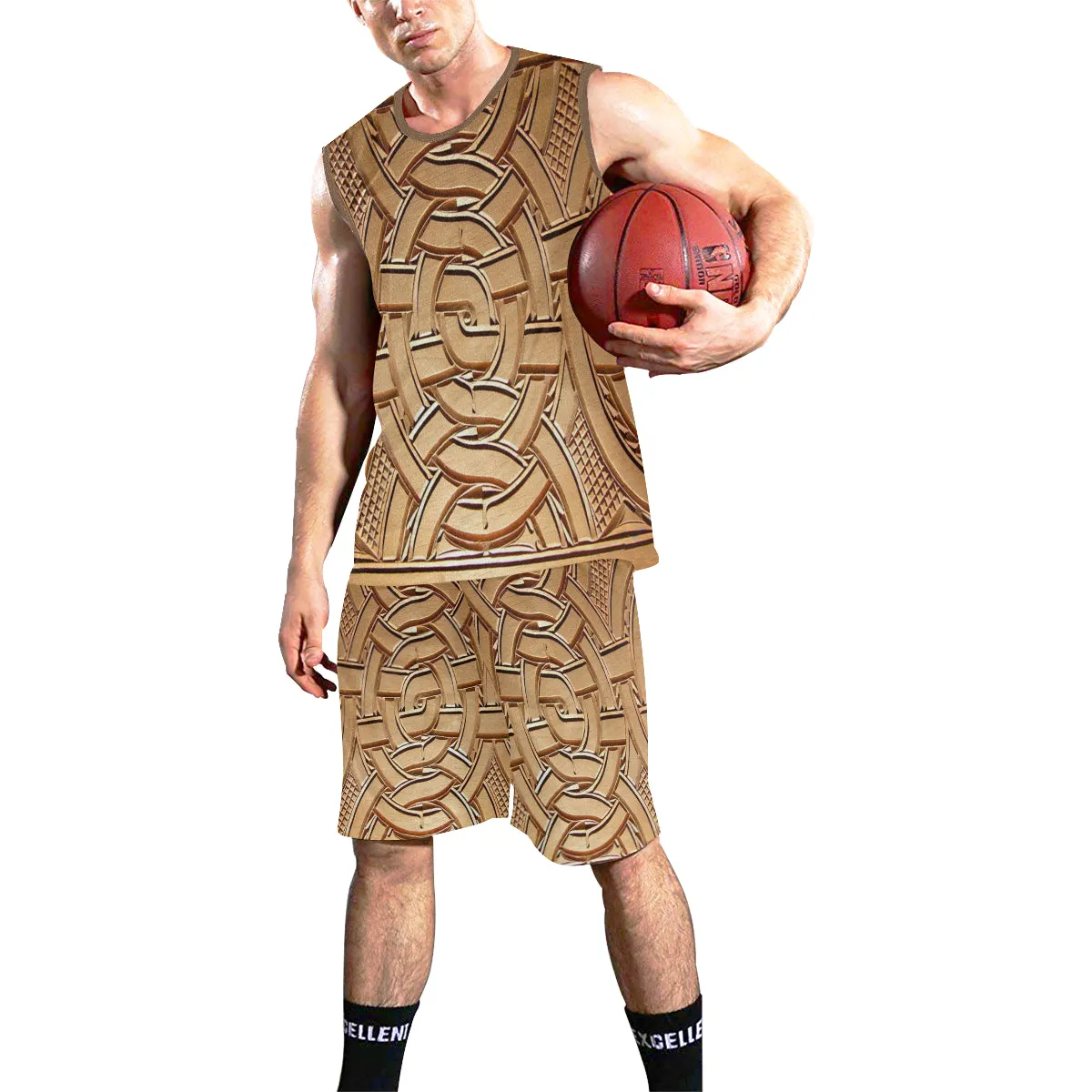 TEMBE ART WOOD Print Basketball Uniform