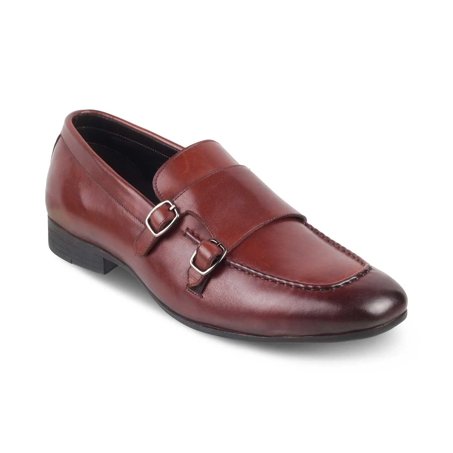 The Bern Brown Men's Double Monk Shoes Tresmode