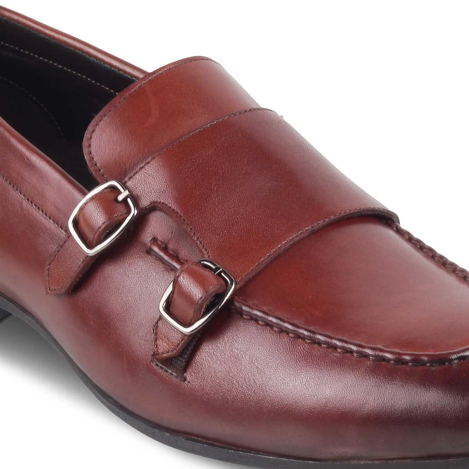 The Bern Brown Men's Double Monk Shoes Tresmode