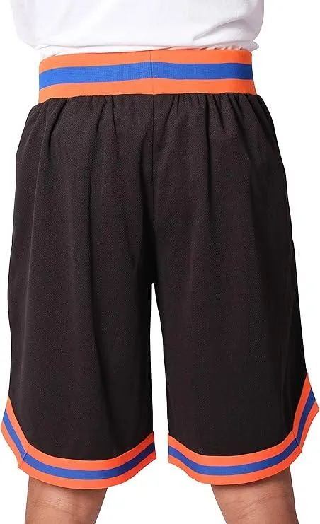 Ultra Game NBA Official Men’s Active Knit Basketball Training Shorts - Unisex, New York Knicks, Black|New York Knicks