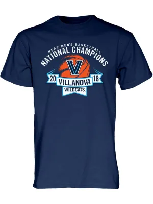 Villanova Wildcats 2018 Men's Basketball National Champions Navy T-Shirt