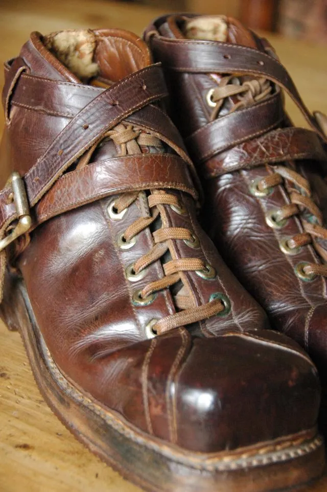 Vintage L.L.Bean Leather Ski Boots