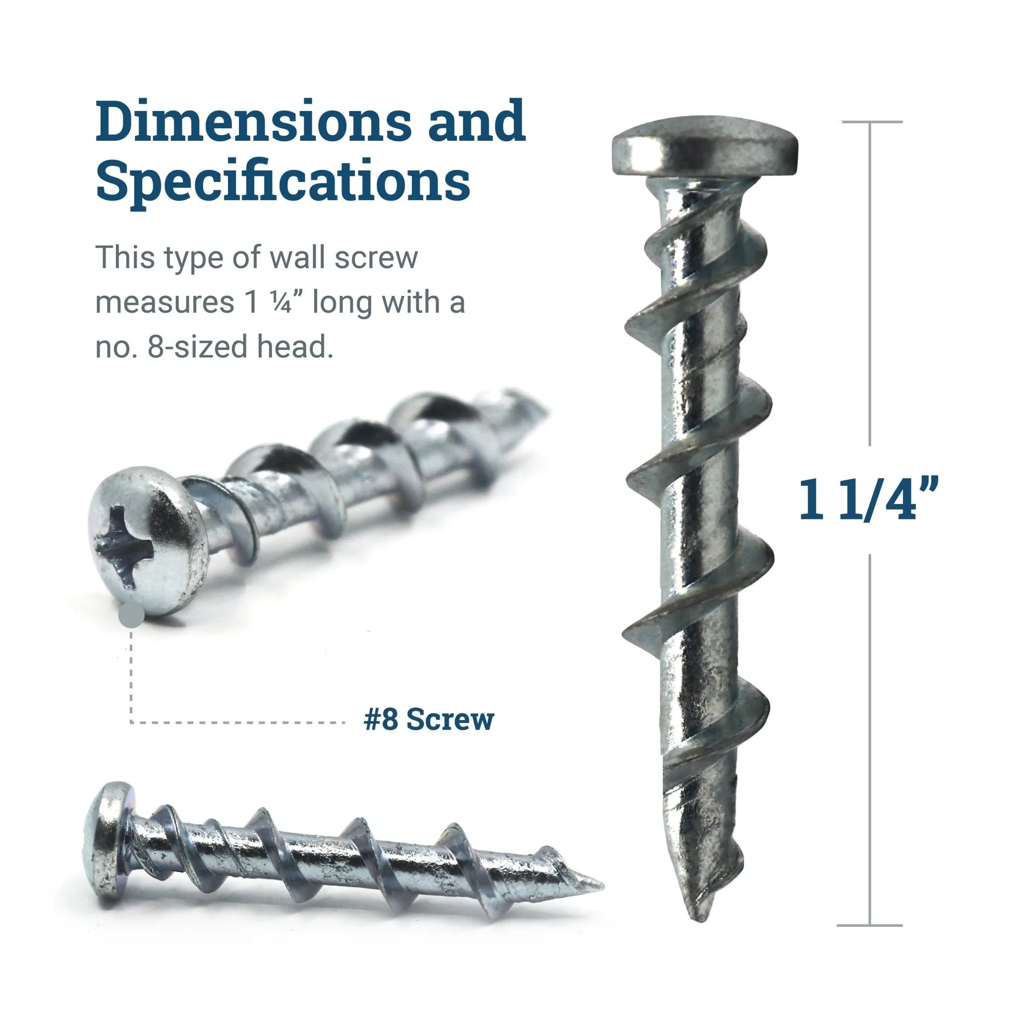 Wall Dog Screws - Best Wall Screws for Drywall, Plaster, and Masonry Wall