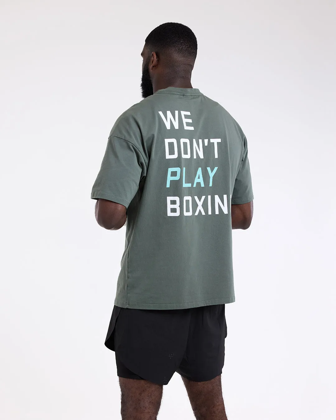 We Don't Play Boxing Oversized T-Shirt - Green