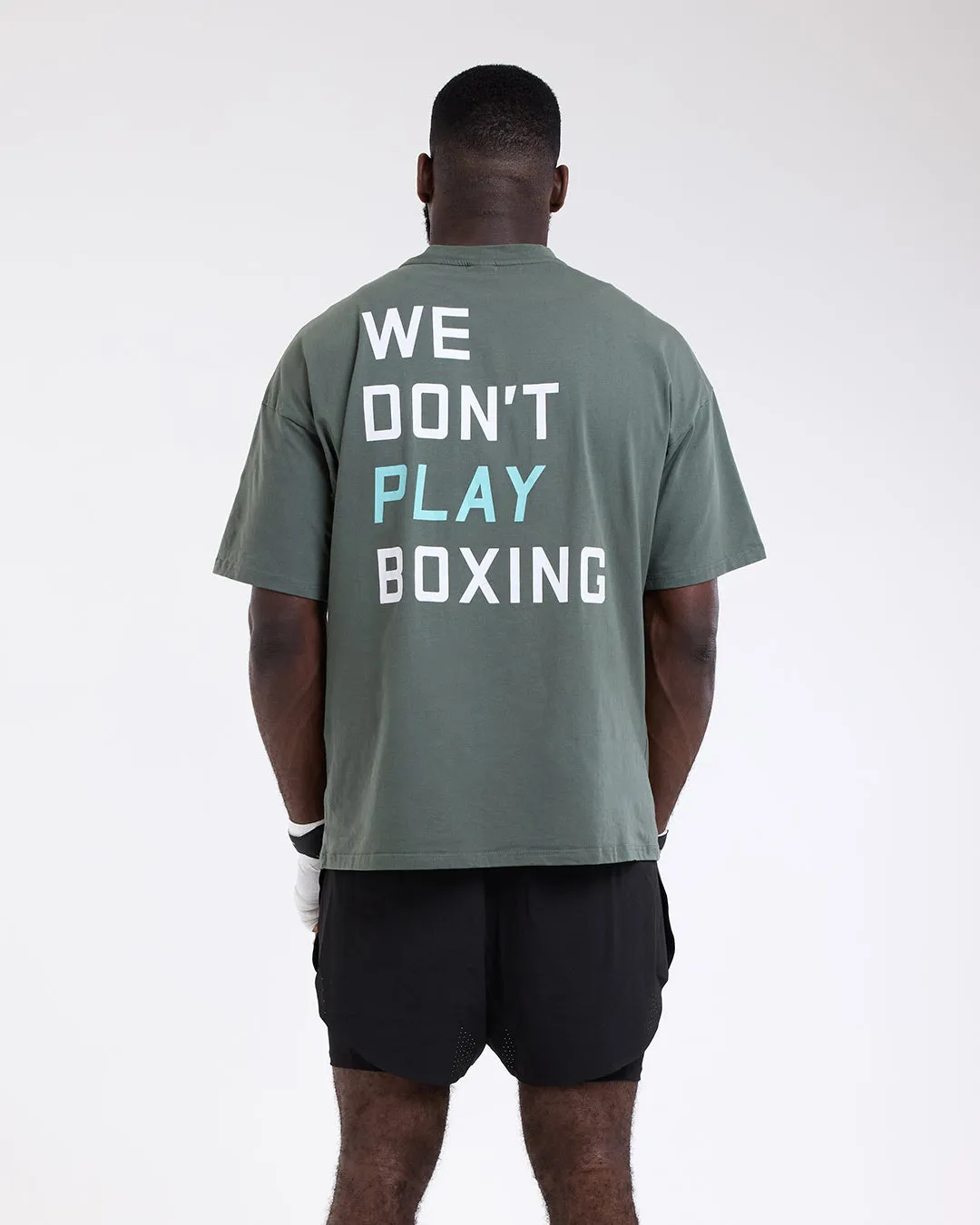 We Don't Play Boxing Oversized T-Shirt - Green