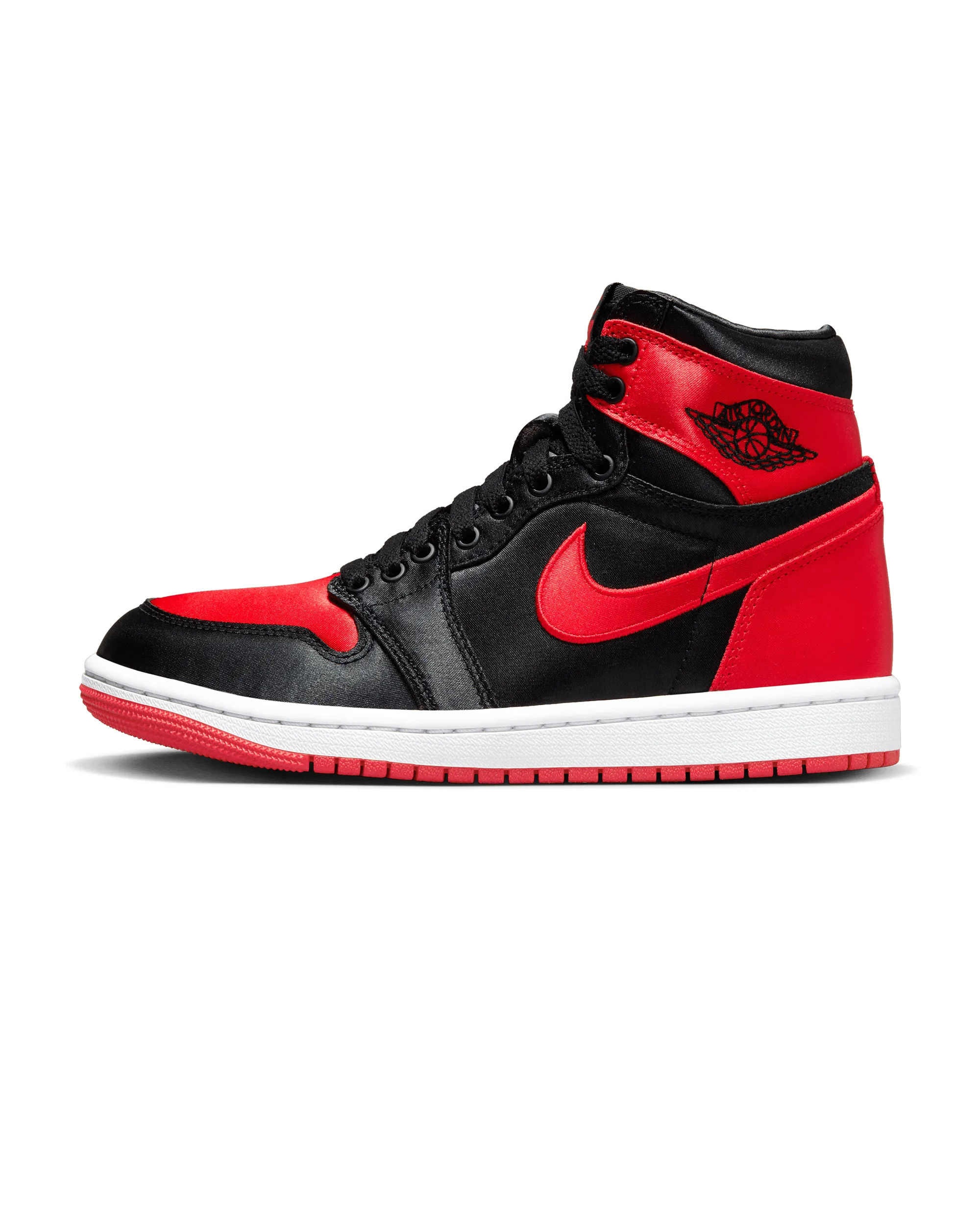 Womens Air Jordan 1 High OG "Satin Bred" - Black / University Red / White