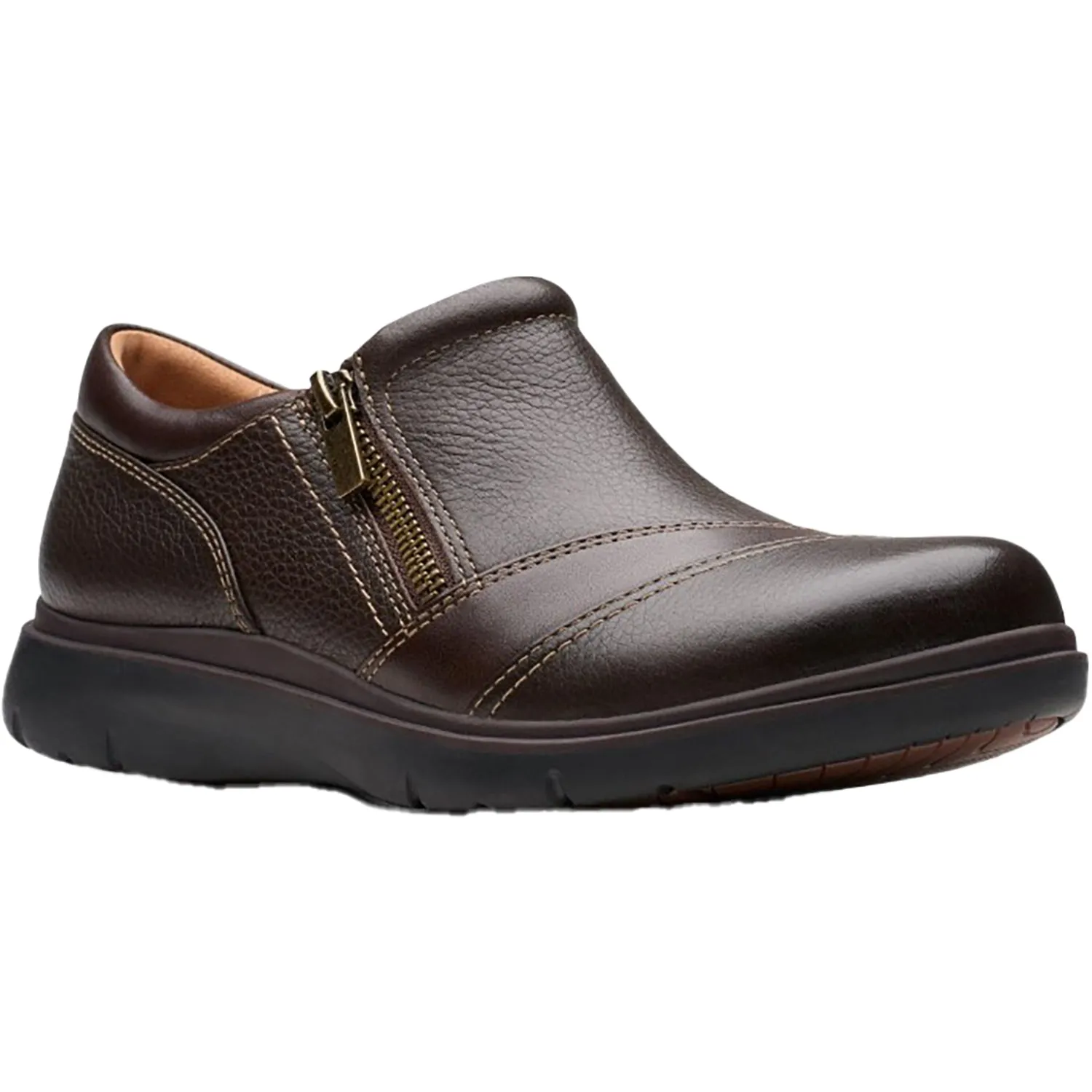 Women's Clarks Certina Pure Dark Brown Leather