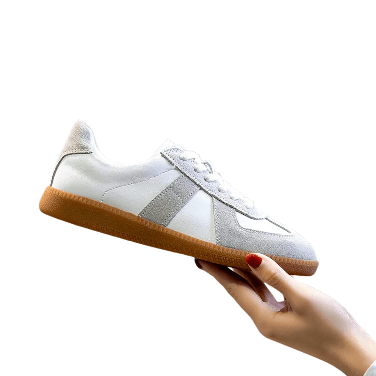 Women's Spring White Leather Sneakers