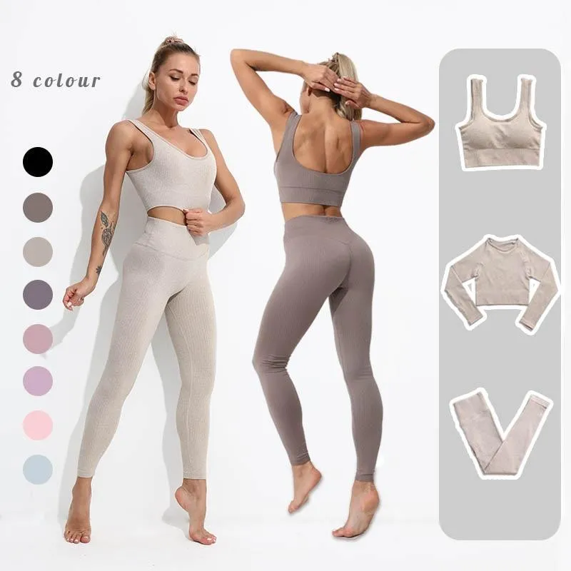 Yoga Set Fitness Clothing Tops And Leggings Sports Suits For Women