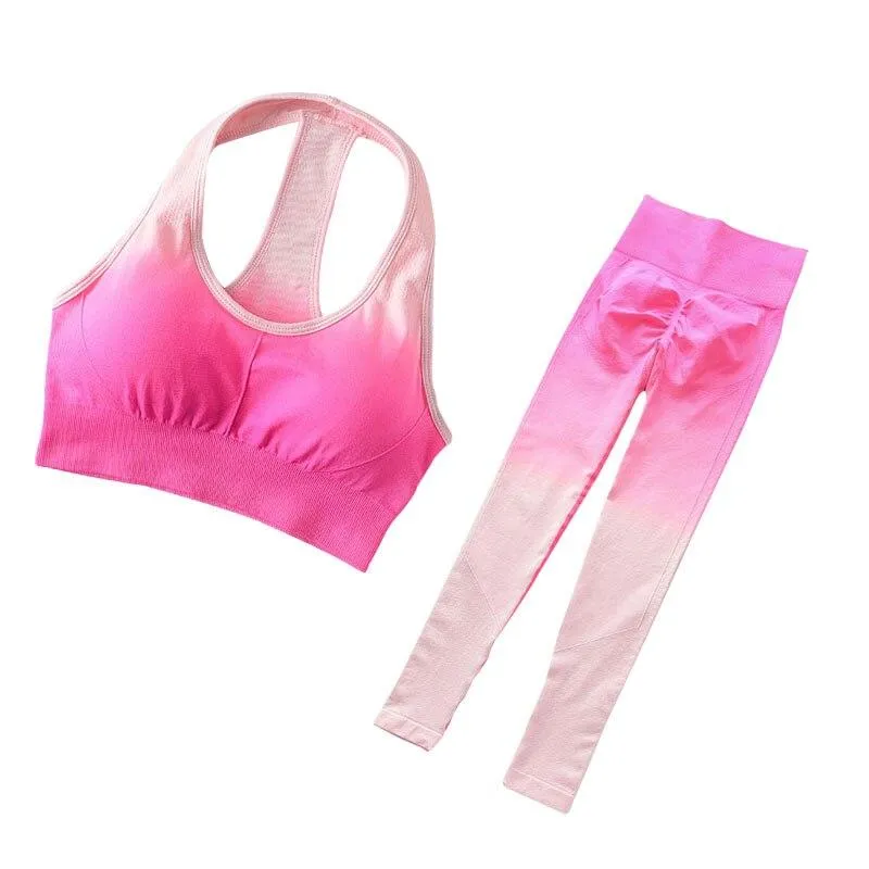 Yoga Set Gym Fitness Clothing Workout Leggings Sportswear For Women