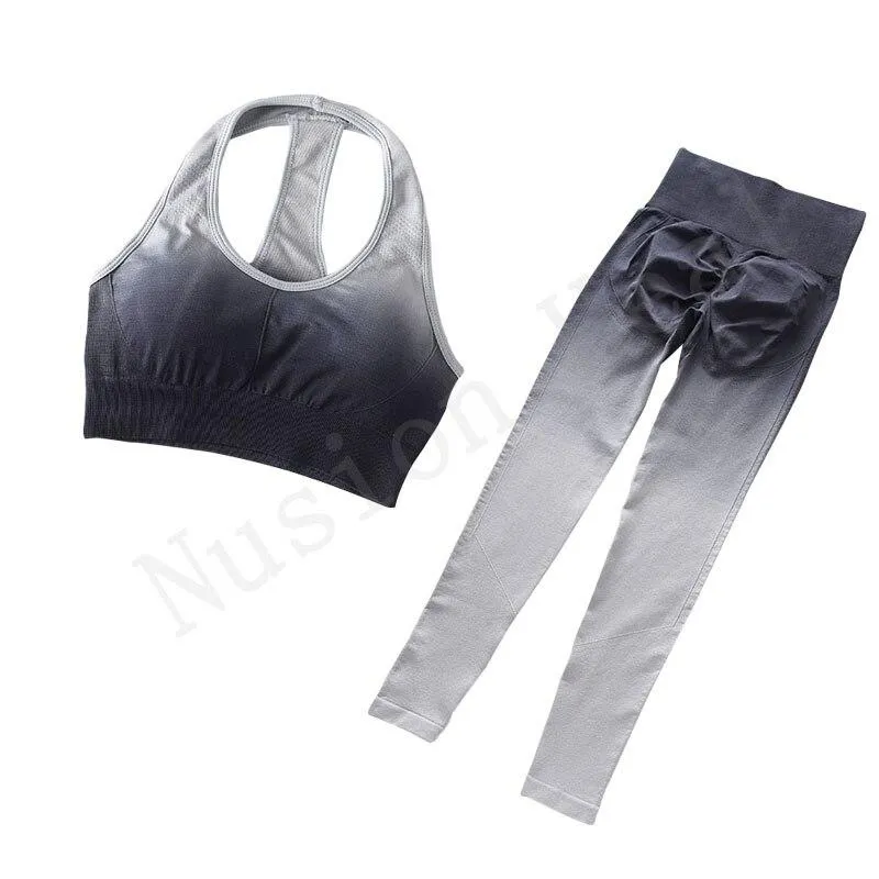 Yoga Set Gym Fitness Clothing Workout Leggings Sportswear For Women