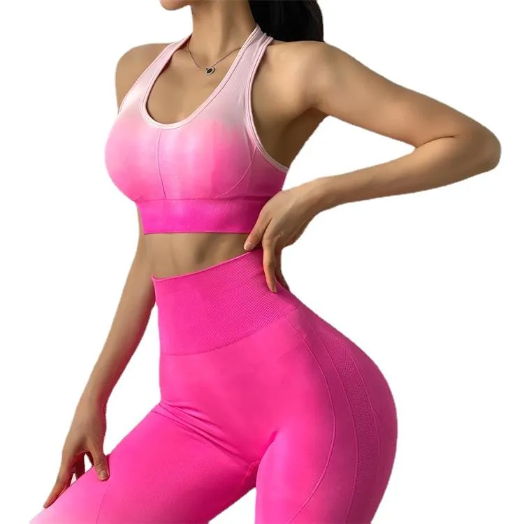 Yoga Set Gym Fitness Clothing Workout Leggings Sportswear For Women